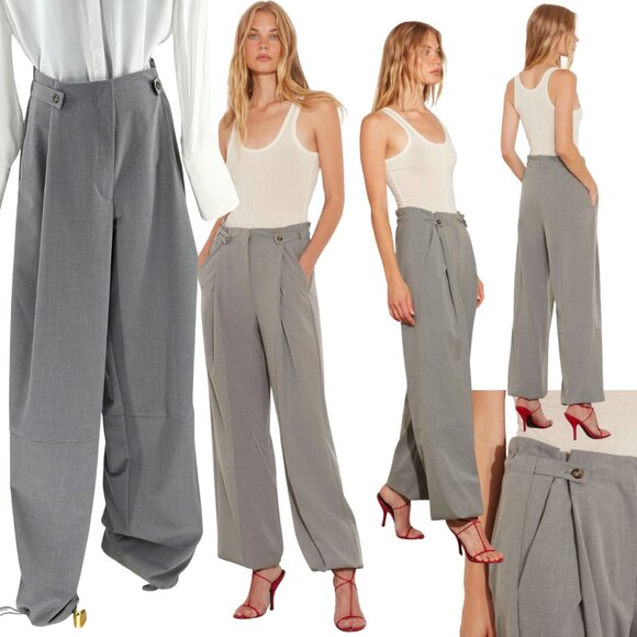 Rat & Boa Pants - 🆕 RAT & BOA 🧿 NWT Simona Pleated Trouser, Adjustable Drawstring, Grey - Sz XL